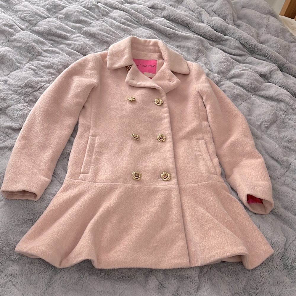 Betsey Johnson coat with peplum.